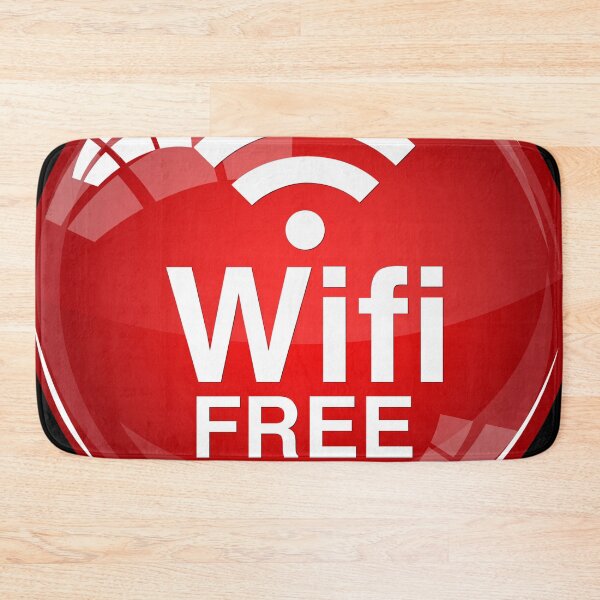 Item preview, Red Free Wi-Fi Design designed and sold by The Merch.