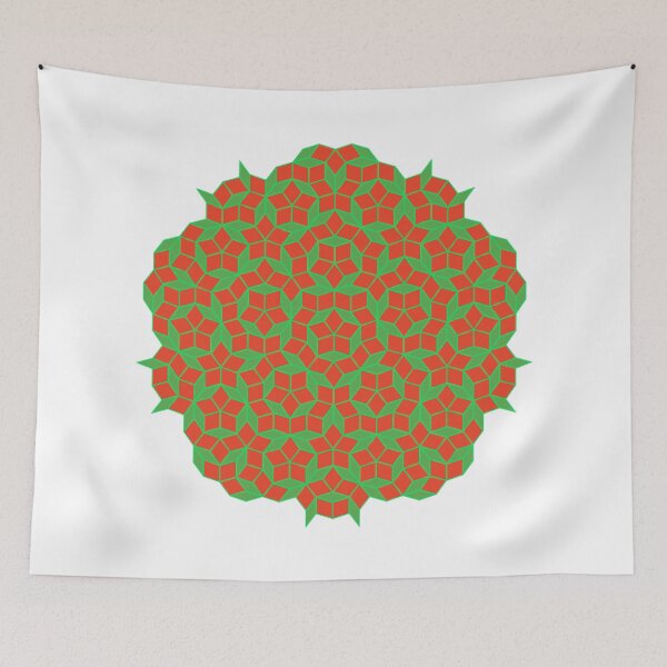 Item preview, Aperiodic tiling - Red and Green - Christmas colors designed and sold by rahilvalani.