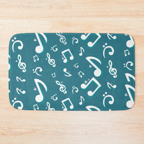 Item preview, Music Notes Pattern Drawing turquoise designed and sold by CreativTEES !.