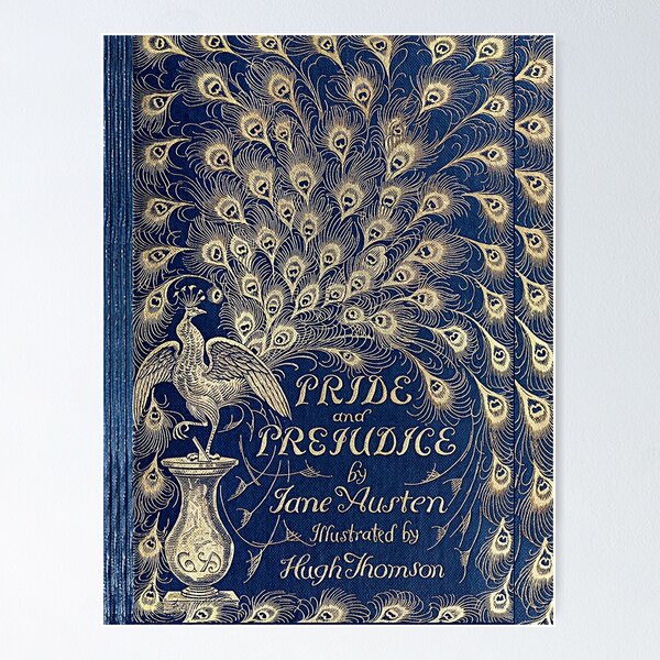 Item preview, Pride And Prejudice Peacock Edition Book Cover designed and sold by JoolyA.