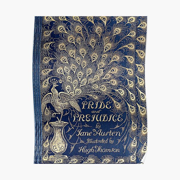 Pride And Prejudice Peacock Edition Book Cover Poster
