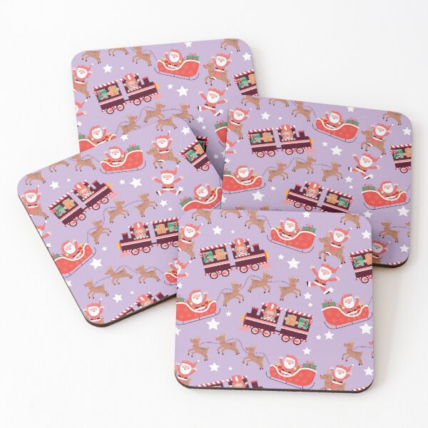 Item preview, Christmas Pattern Design #013 - Santa on Rein Deer Sled & Train designed and sold by isko1977.