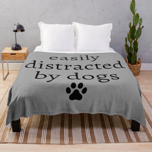 Item preview, easily distracted by dogs designed and sold by ilovedoggs.