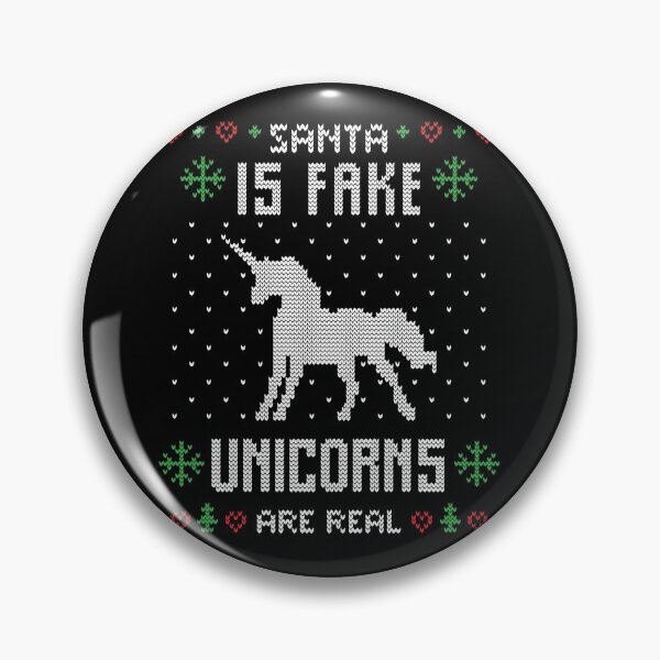 Item preview, Santa Is Fake Unicorns Are Real Ugly Christmas Sweater Xmas Gift designed and sold by zenpatterns.