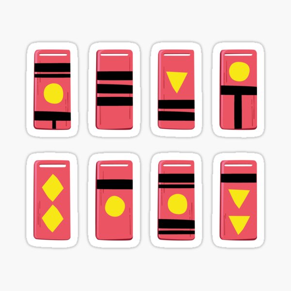 Bath Tokens in black version. Organic drawing (Hand draw) Sticker