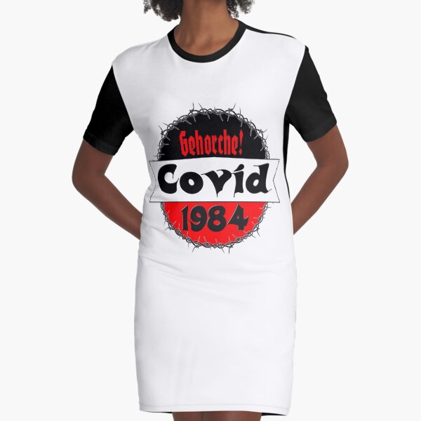 COVID-1984 | ORWELL | OBEY! Graphic T-Shirt Dress