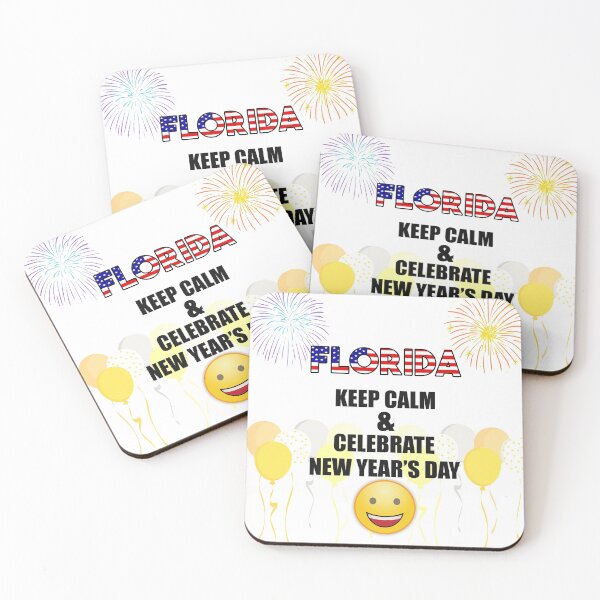 Item preview, Florida Keep Calm & Celebrate New Year Day | Florida Edition designed and sold by BestBash.