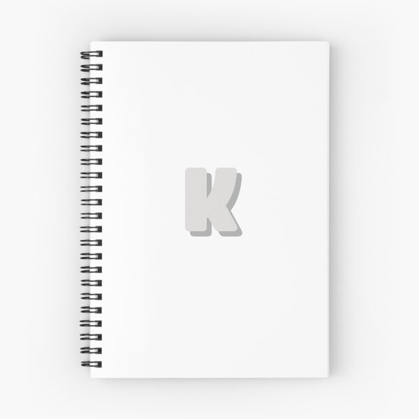 Artikelvorschau, Buchstabe K in Grau entworfen und verkauft von katiekreates.