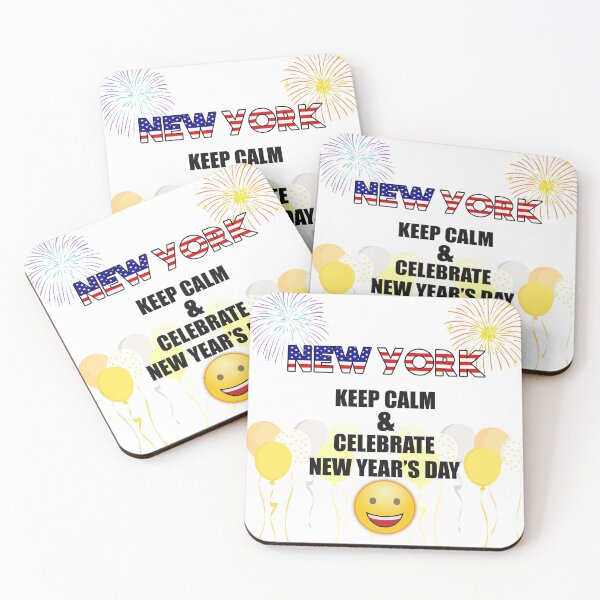 Item preview, New York Keep Calm & Celebrate New Year Day | New York Edition designed and sold by BestBash.