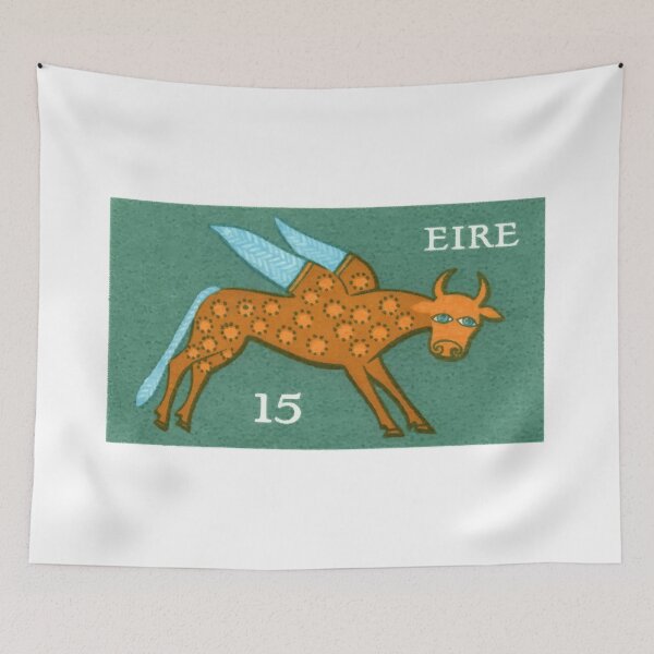 Item preview, 1975 IRELAND Winged Ox Postage Stamp designed and sold by retrographics.
