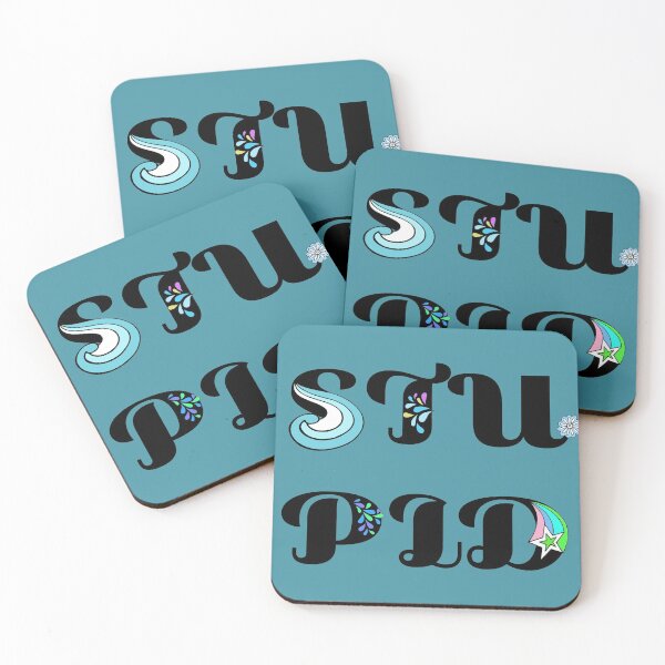 Item preview, Stupid word typography  designed and sold by Nonsense and Relish.