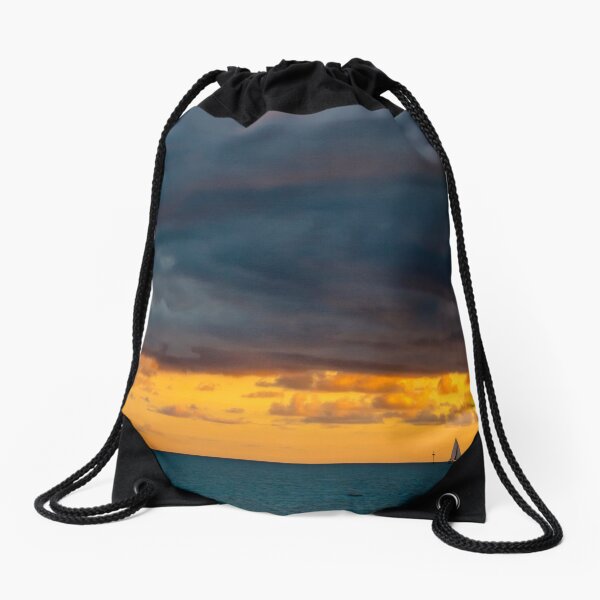 Stormy sunset Drawstring Bag