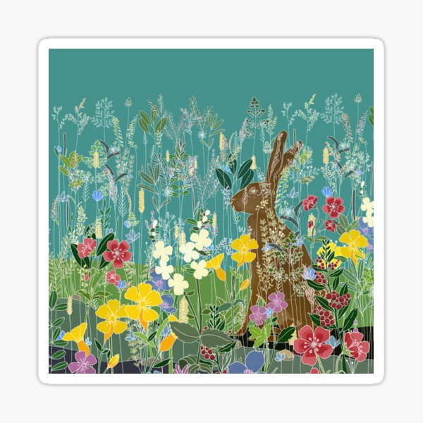 Wild Meadow Hare Sticker