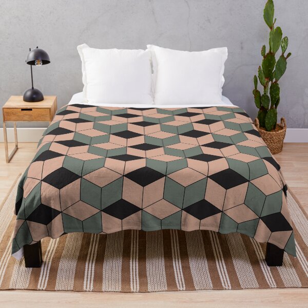 Item preview, Black, Grey and Brown Kikko Traditional Japanese Pattern designed and sold by Heedee Design.