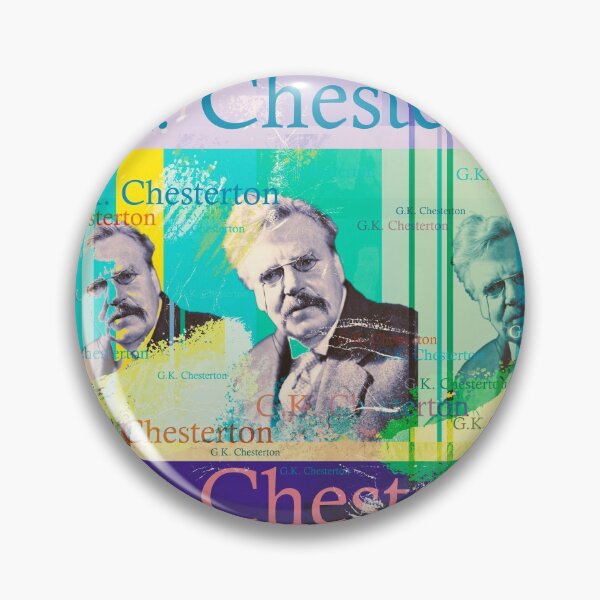 Artikelvorschau, Gilbert Keith Chesterton Porträt, englischer Schriftsteller Pater Brown entworfen und verkauft von Mauswohn.