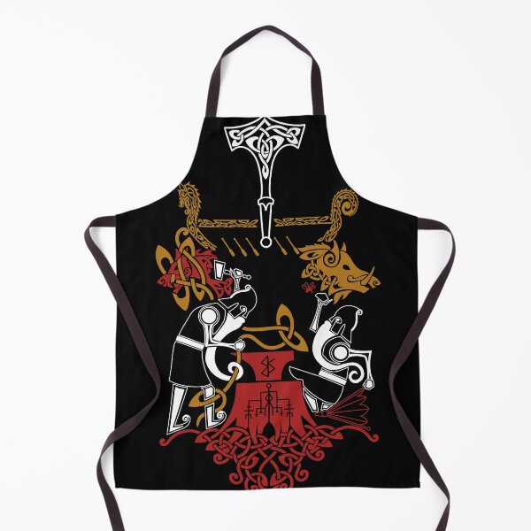 Item preview, Brokkr and Sindri Norse Mythology Knotwork Coloured designed and sold by MythicComicsArt.