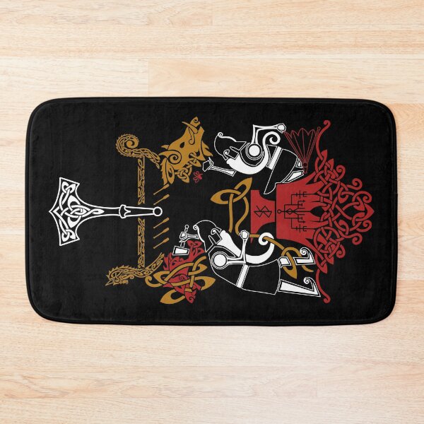 Item preview, Brokkr and Sindri Norse Mythology Knotwork Coloured designed and sold by MythicComicsArt.