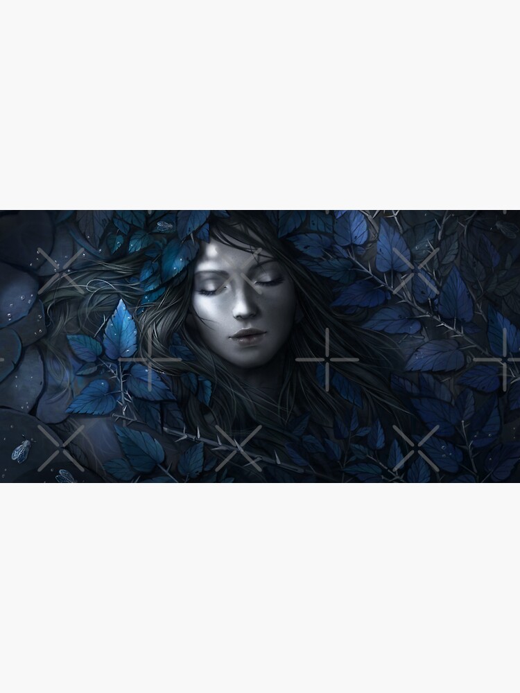 Thumbnail 3 of 3, Sticker, Whom Leaves Hide (blue) designed and sold by goingnwod.