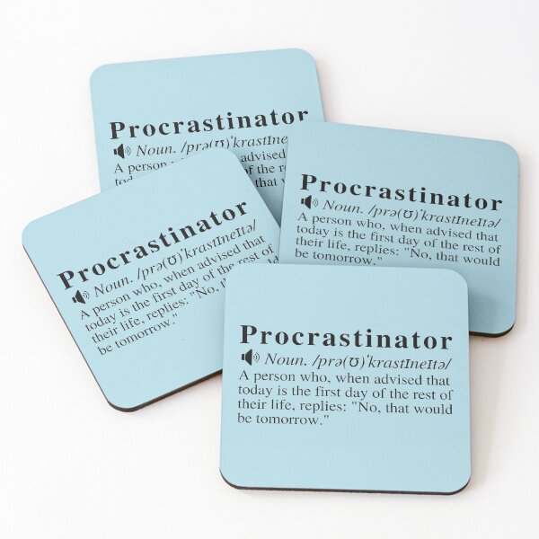 Item preview, Funny Procrastinator Definition (Light Cyan Background) designed and sold by mind-illusions.