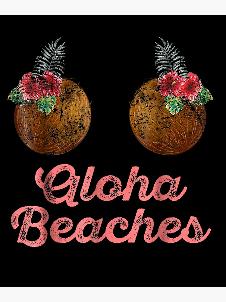 Coconut Bra Flower Boobs Hawaii Aloha Beaches' Baseball Cap