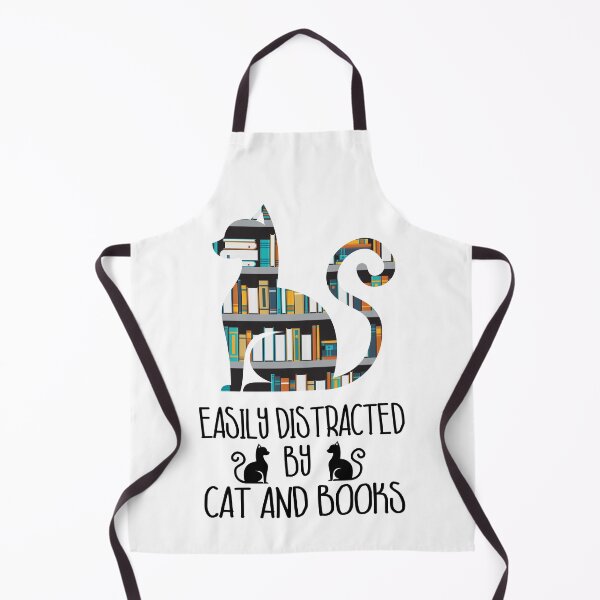 Item preview, Easily distracted by Cat and Books nerds designed and sold by YAHIA-14.