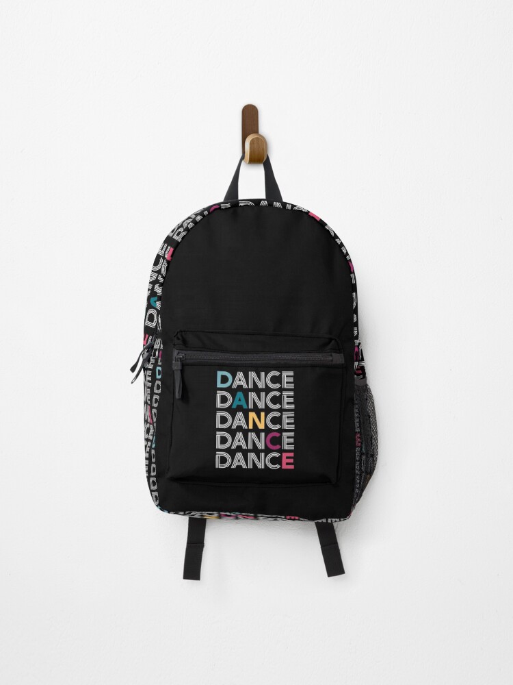 Thumbnail 1 of 3, Backpack, Dance Colorful Typography designed and sold by opalime.