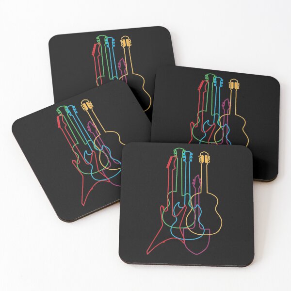 Item preview, Colored Guitars Electric Acoustic Classical Gift T shirt designed and sold by tikius.