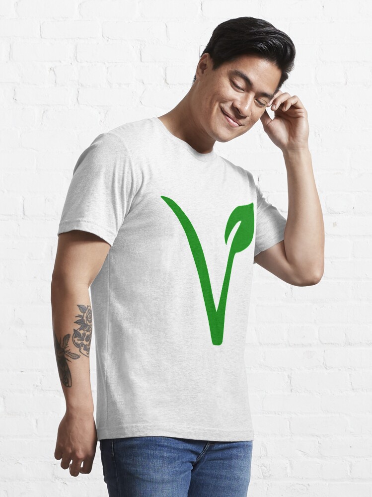 Alternate view of Vegetarian Symbol Essential T-Shirt