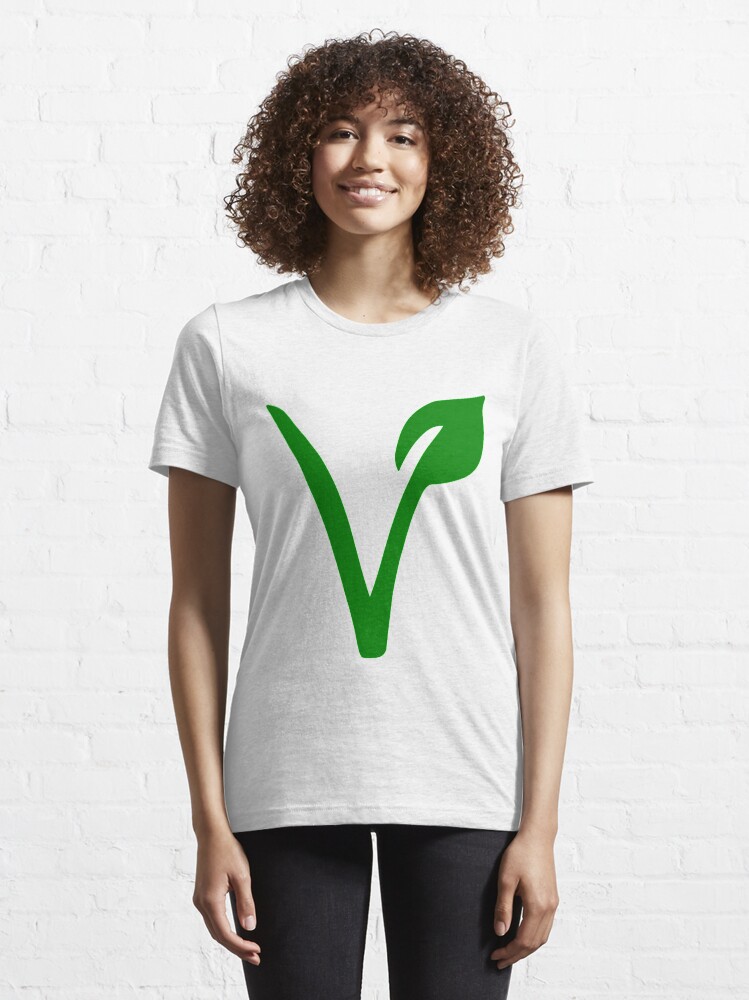 Alternate view of Vegetarian Symbol Essential T-Shirt