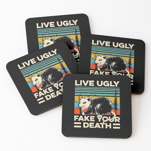 Item preview, Live Ugly Fake Your Death Retro Vintage Opossum designed and sold by BrooksBrennan.