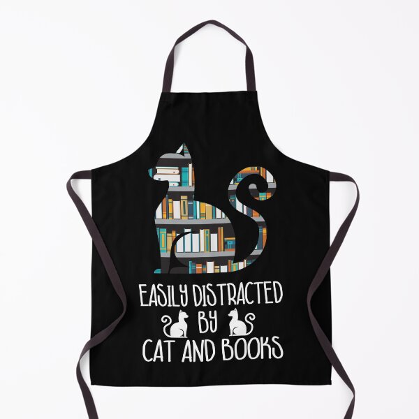 Item preview, Easily distracted by Cat and Books nerds designed and sold by YAHIA-14.