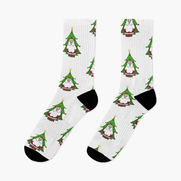 Item preview, Cartoon Santa and Christmas tree designed and sold by rydoesart.