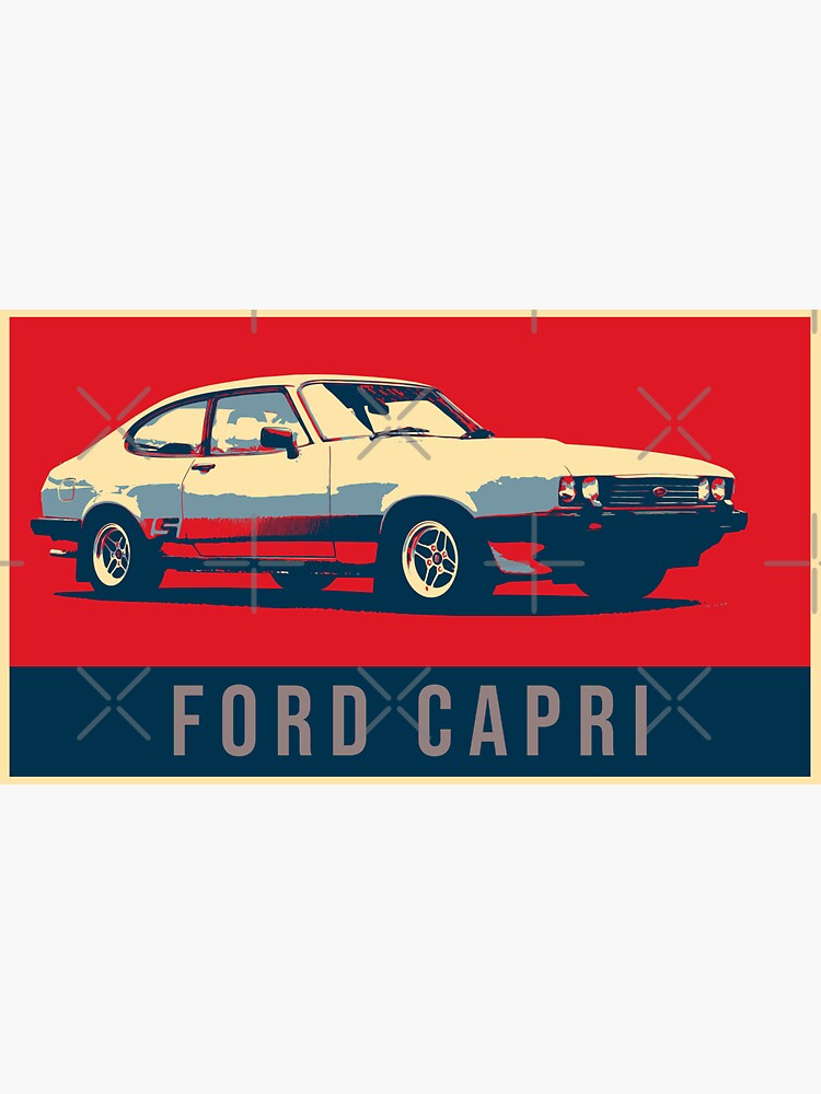 Illustration Pop Art Ford Capri Sticker For Sale By Vikingzen Redbubble