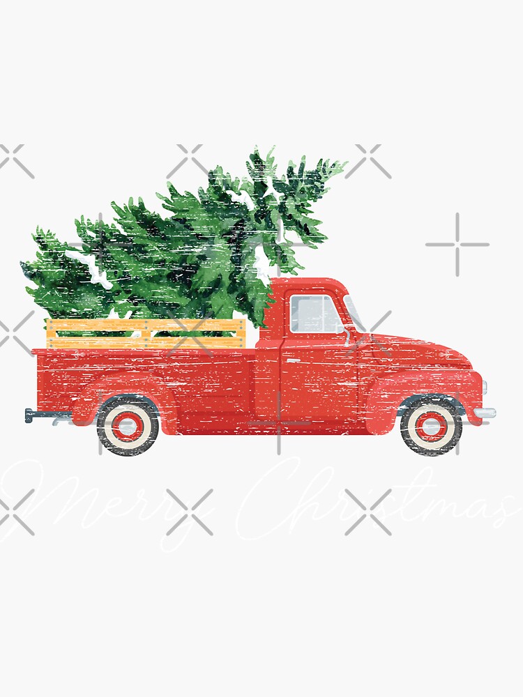 Vintage Wagon Christmas - Truck Christmas Tree by Congquoc90