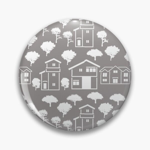 Item preview, White Houses and Trees on Gray designed and sold by AlteredAtelier.