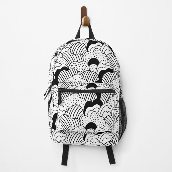 Item preview, Black and white doodle mountains designed and sold by Alenka Karabanova.