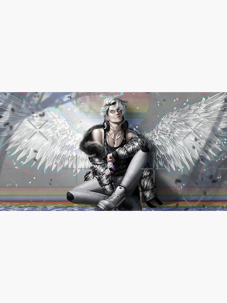 Thumbnail 3 of 3, Sticker, Snow Angel (LGBT) designed and sold by goingnwod.