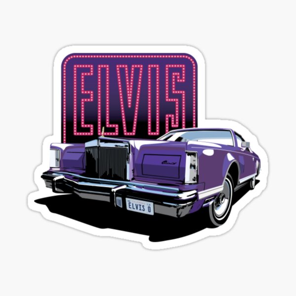 Elvis Presley Elvis_ 1970s Lincoln Continental Sticker