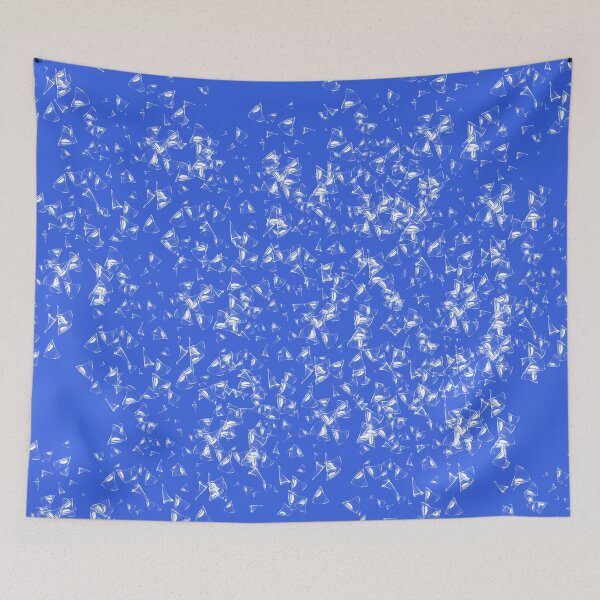 Artikelvorschau, Weißes zerbrochenes Glas auf Blau entworfen und verkauft von AlteredAtelier.