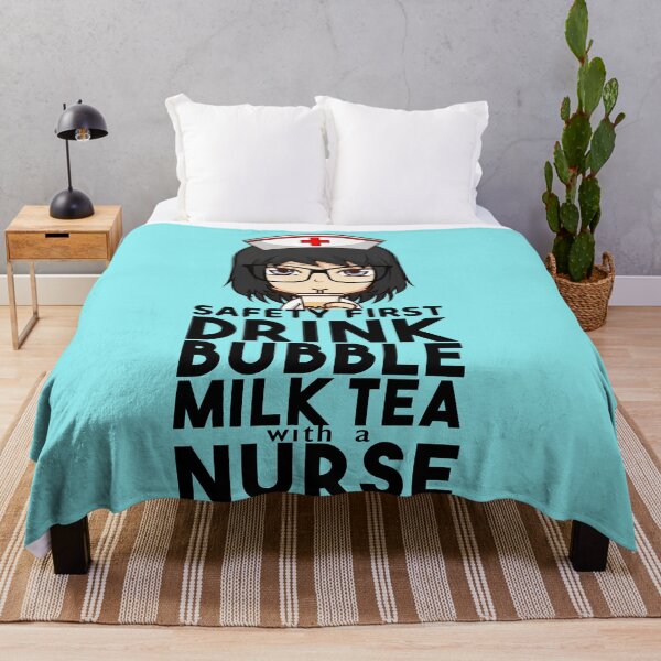 Item preview, Safety First Drink Bubble Milk Tea with a nurse-Nurse job designed and sold by eucagarland.