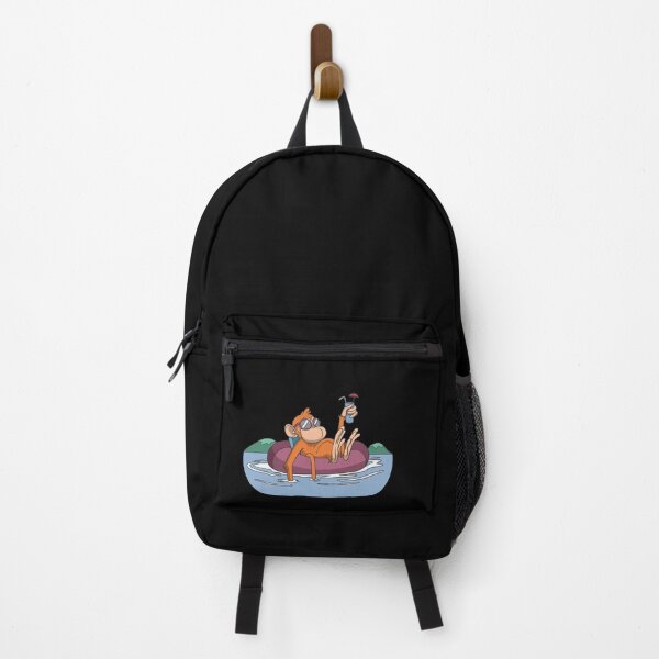 Item preview, Funny monkey in swimming pool with drink designed and sold by Monkey Ful.