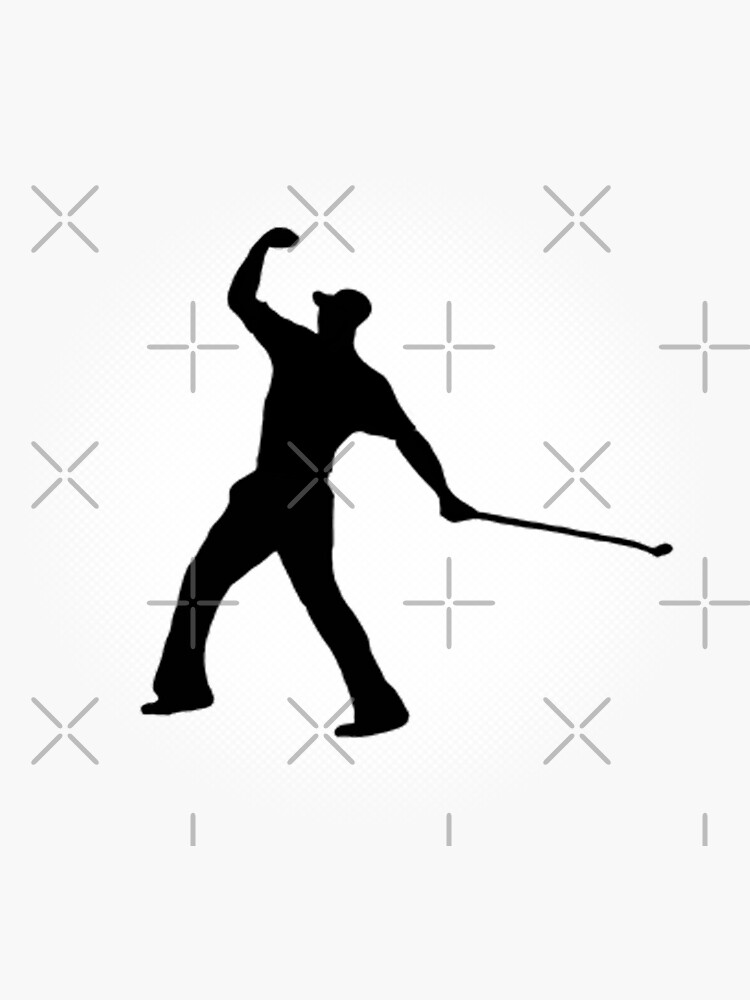 "Tiger Woods black silhouette" Sticker for Sale by JaysonBangit | Redbubble