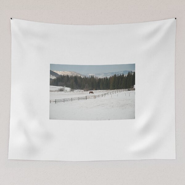 Item preview, Zakopane: Horse Beneath Winter Hills designed and sold by justbmac.