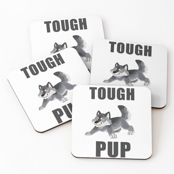 Item preview, Tough Pup - Grey Wolf designed and sold by Yokai-Temple.