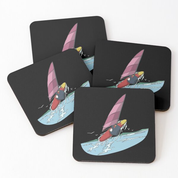 Item preview, Penguin windsurfing surfer jumping designed and sold by Monkey Ful.