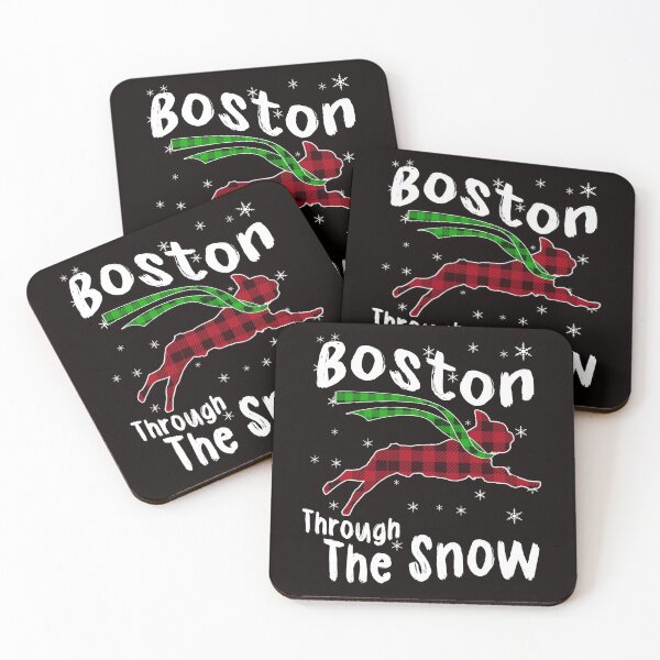 Item preview, Boston Terrier Dog Through The Snow designed and sold by RessieSmitham.