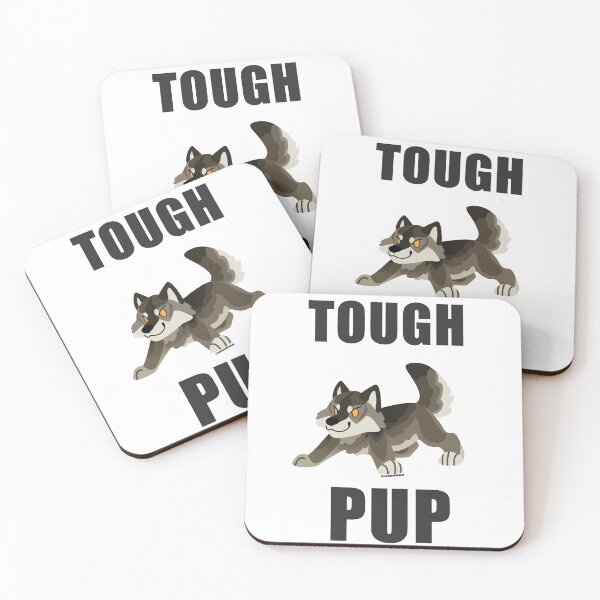 Item preview, Tough Pup - Brown Wolf designed and sold by Yokai-Temple.