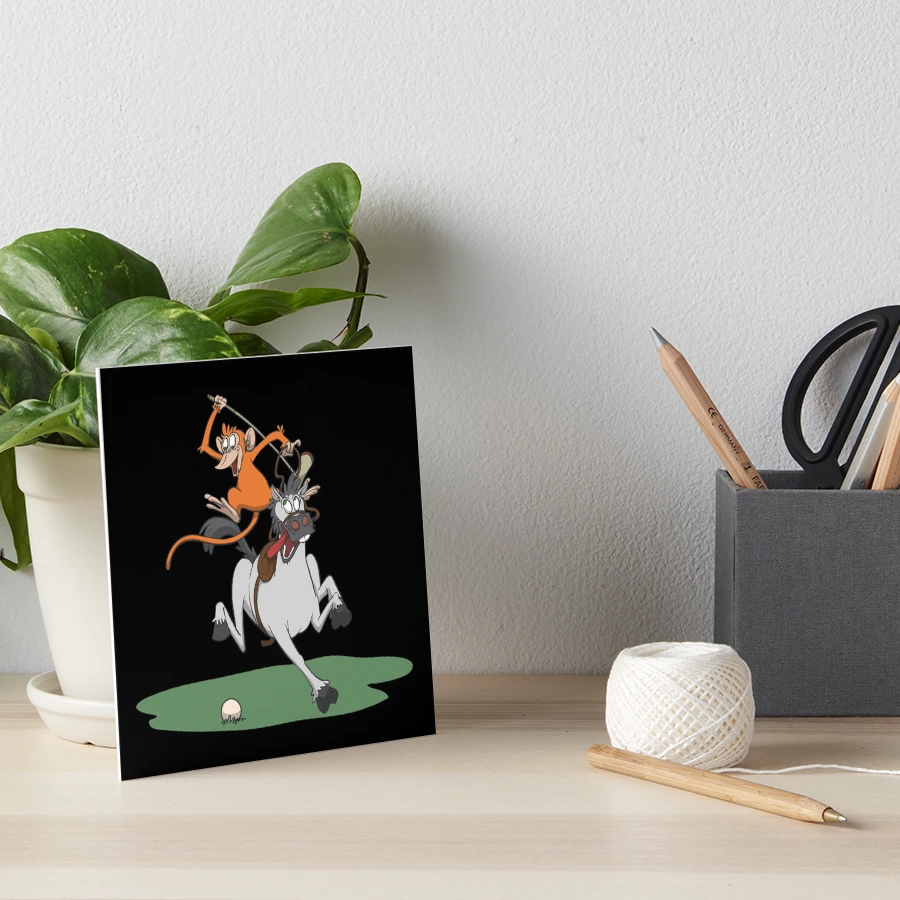 Monkey playing polo