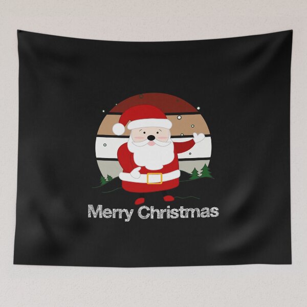Item preview, Santa Claus Christmas Retro Sunset tree designed and sold by mikoala50.