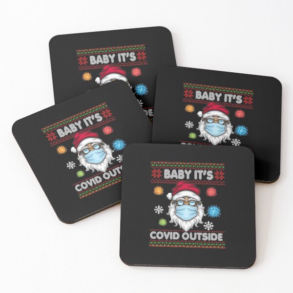 Item preview, Baby It's Covid Outside Santa Ugly Christmas Sweater designed and sold by kamilbogaty1.